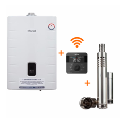 АКЦИЯ: Настенный газовый котел Kiturami World Alpha WA18 (С-S) медь + Пульт управления NCTR 100WR WiFi