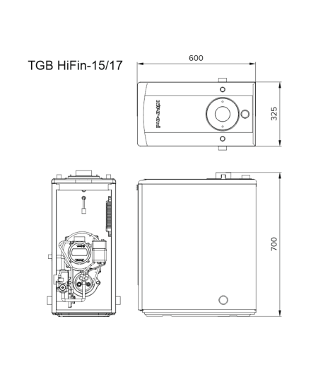 Напольный газовый котел Kiturami TGB HiFin-15