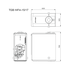 Напольный газовый котел Kiturami TGB Hifin 17