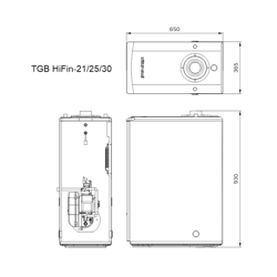 Напольный газовый котел Kiturami TGB Hifin 21