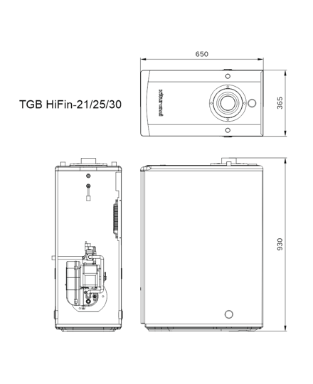 Напольный газовый котел Kiturami TGB Hifin 21