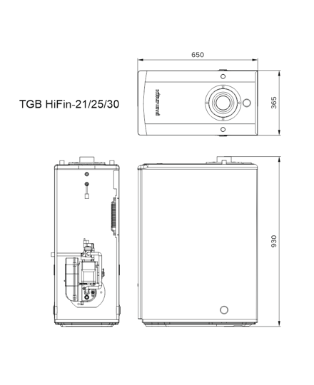 Напольный газовый котел Kiturami TGB 30R HiFin