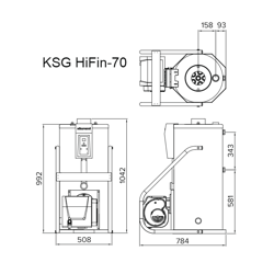 Напольный газовый котел Kiturami KSG HiFin 70R