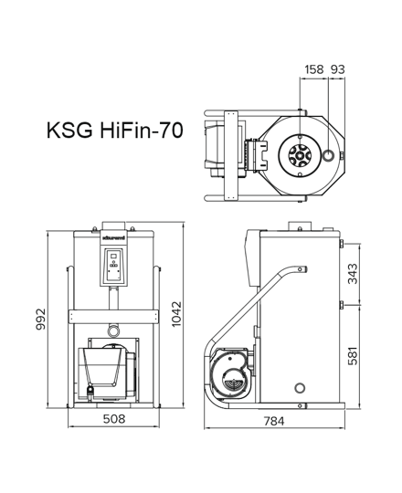Напольный газовый котел Kiturami KSG HiFin 70R