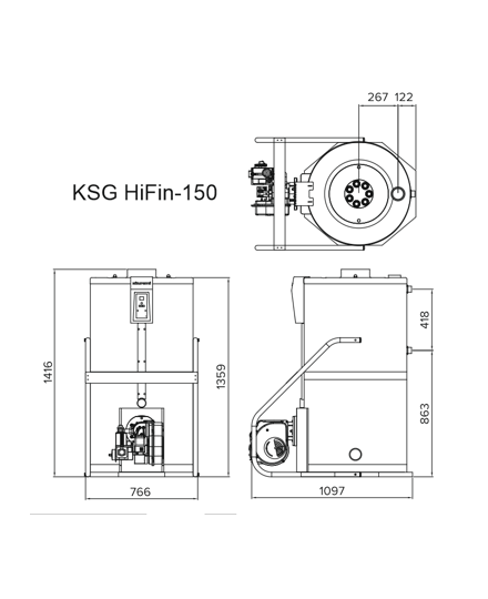 Напольный газовый котел Kiturami KSG 150R HiFin