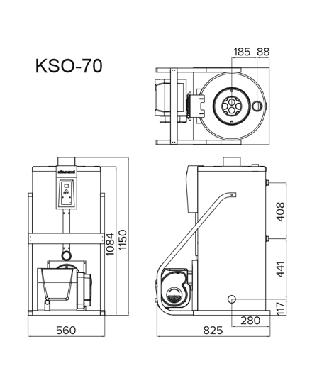 Дизельный напольный котел Kiturami KSO 70R