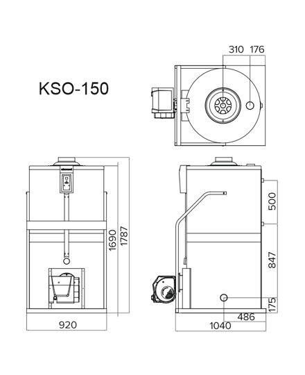 Дизельный напольный котел Kiturami KSO 150R