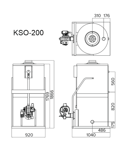 Дизельный напольный котел Kiturami KSO 200R